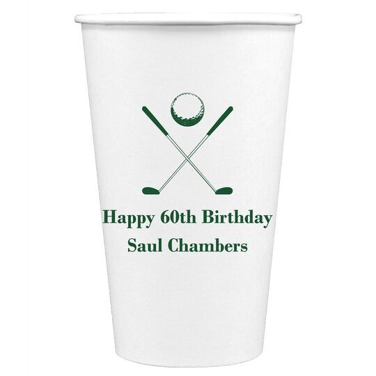 Golf Clubs Paper Coffee Cups